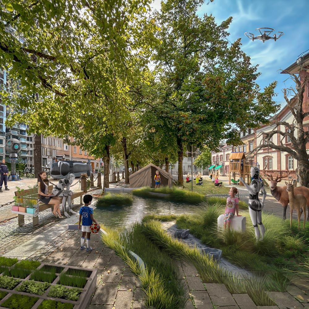 Marktplatz in Schopfheim als Zukunftsvision